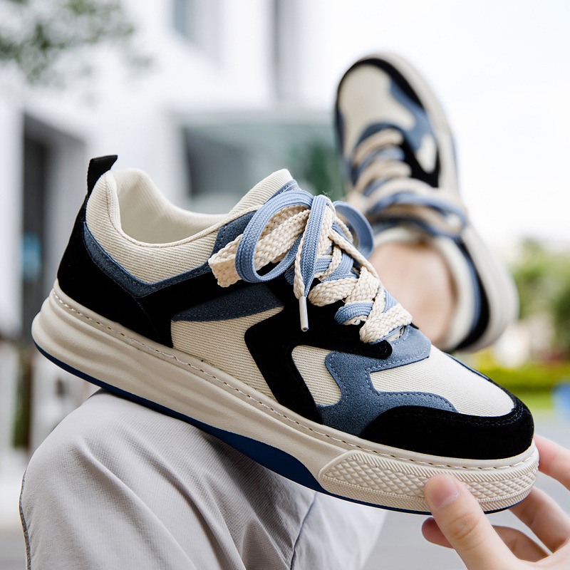 Spring Men's Casual Fashion Platform Canvas Shoes - Image 5