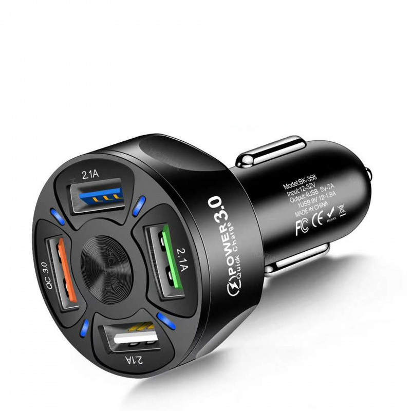 Fast Charge Car Charger One For Four Car Mobile Phone Charger Car Charger - Image 4