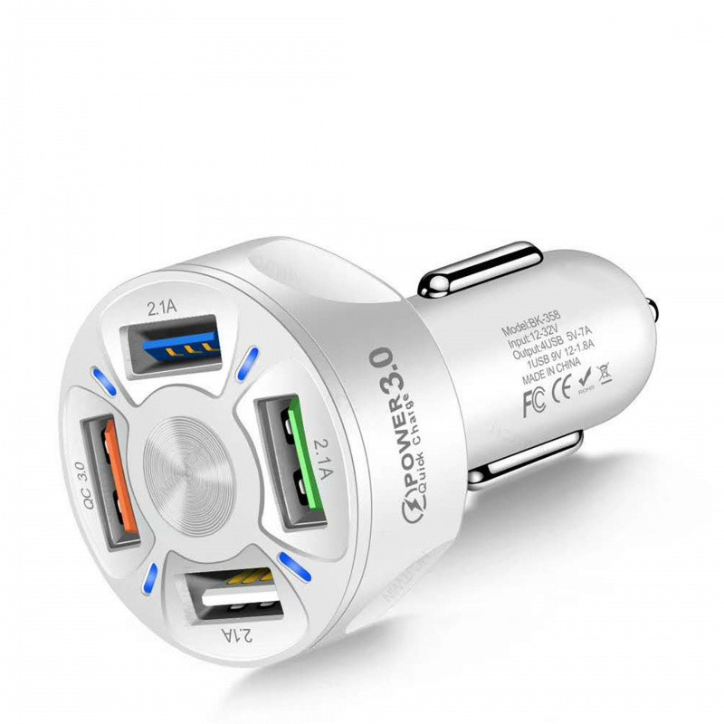 Fast Charge Car Charger One For Four Car Mobile Phone Charger Car Charger - Image 5