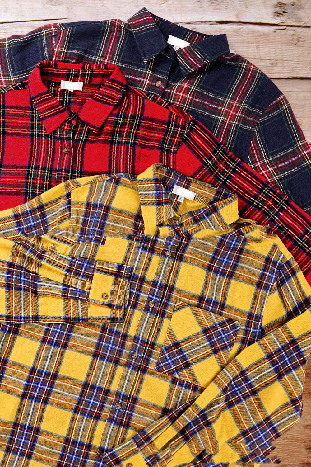 Spring And Autumn Women's Fashion Polo Collar Pocket Single-breasted Plaid Shirt - Image 9