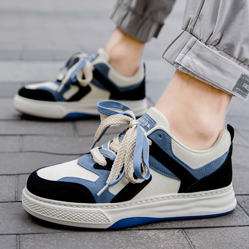 Spring Men's Casual Fashion Platform Canvas Shoes - Image 9
