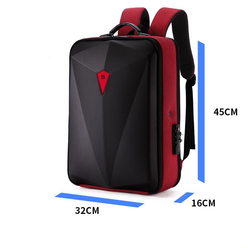 Alloy Frame Hard Shell Setting Men's Backpack - Image 5