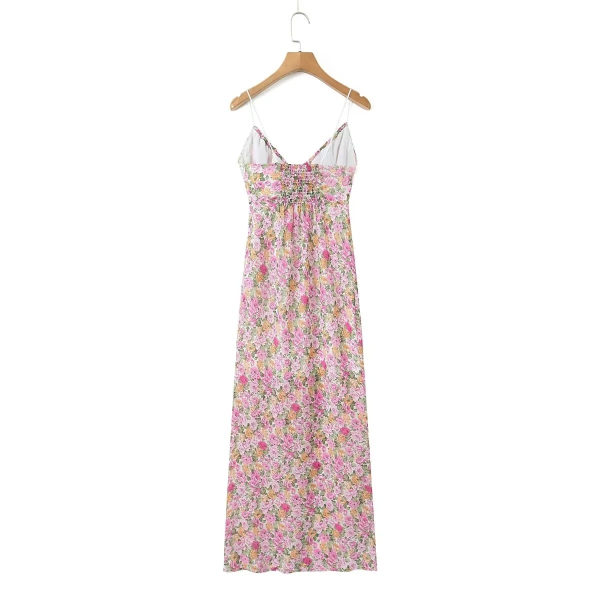 European And American Ins Blogger V-neck Lace Floral Slip Dress - Image 10