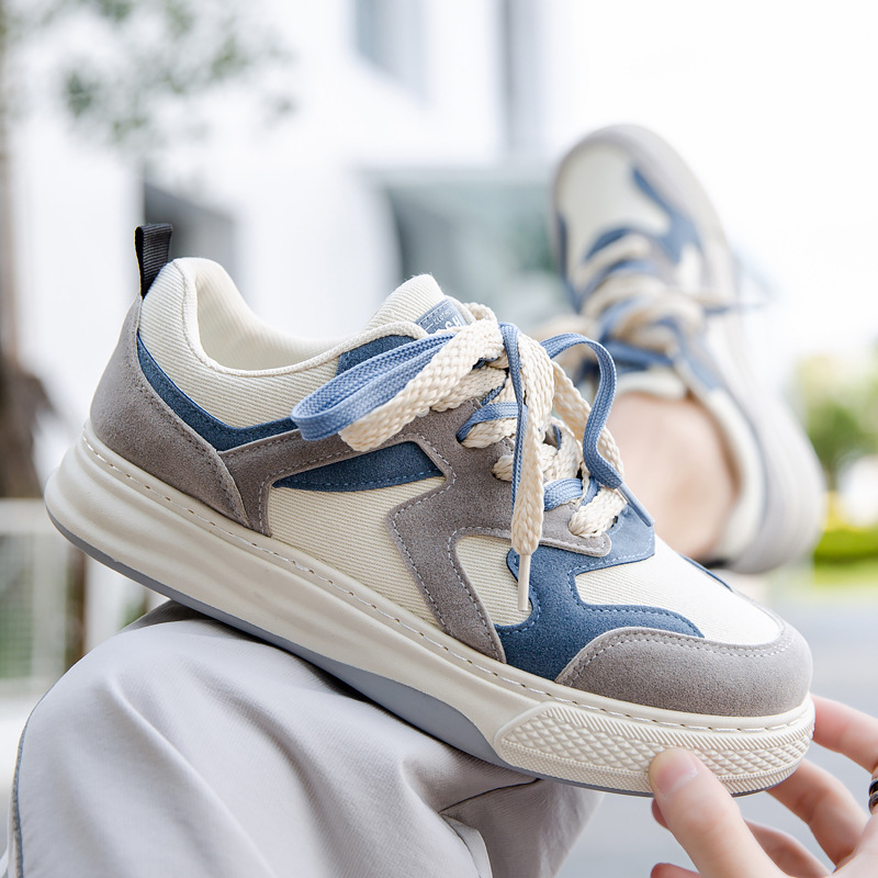 Spring Men's Casual Fashion Platform Canvas Shoes - Image 4