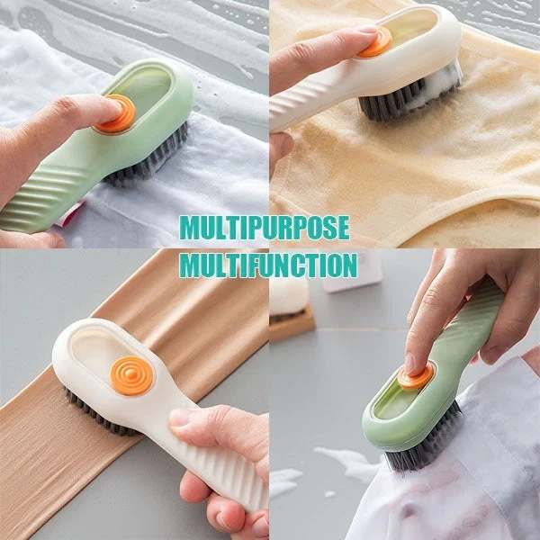 Multifunctional Soft-bristled Shoe Brush Long Handle Brush Automatic Liquid Adding Shoe Clothing Board Brush Cleaning Tool - Image 3