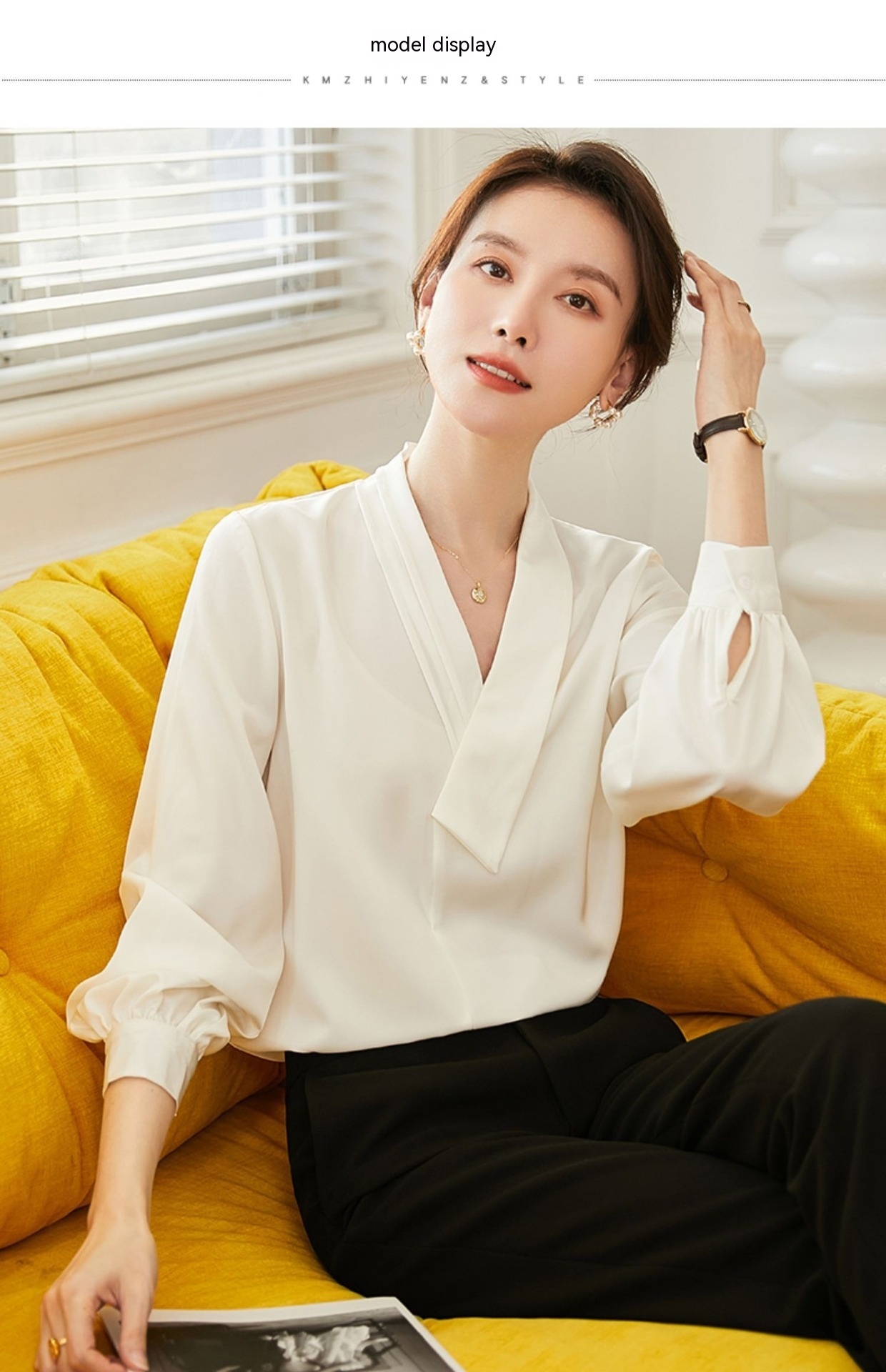 Commuter Long Sleeve Loose V-neck Design Sense Business Wear Overalls - Image 10