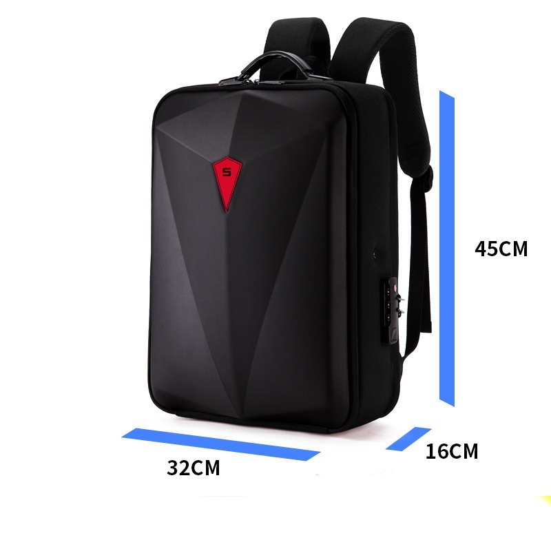 Alloy Frame Hard Shell Setting Men's Backpack - Image 10