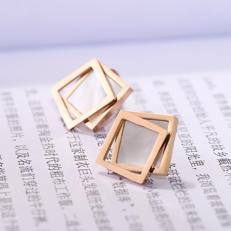 Titanium Steel Ear Studs Women's Simple Tassel - Image 3