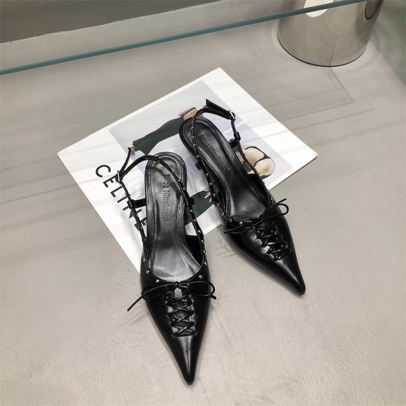 Women's Temperament Bandage Bow Toe Sandals - Image 4