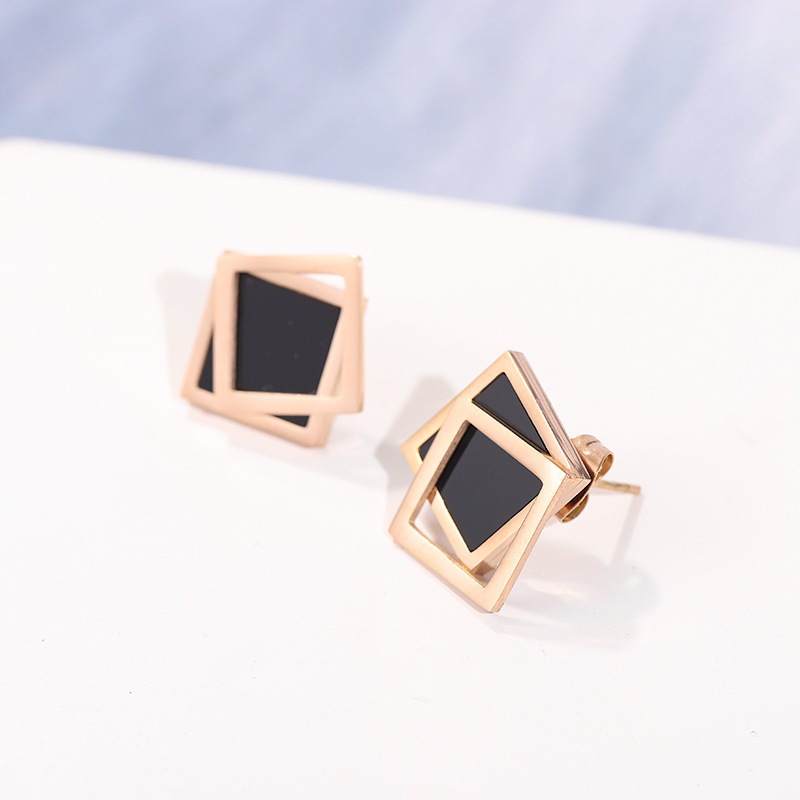 Titanium Steel Ear Studs Women's Simple Tassel - Image 2