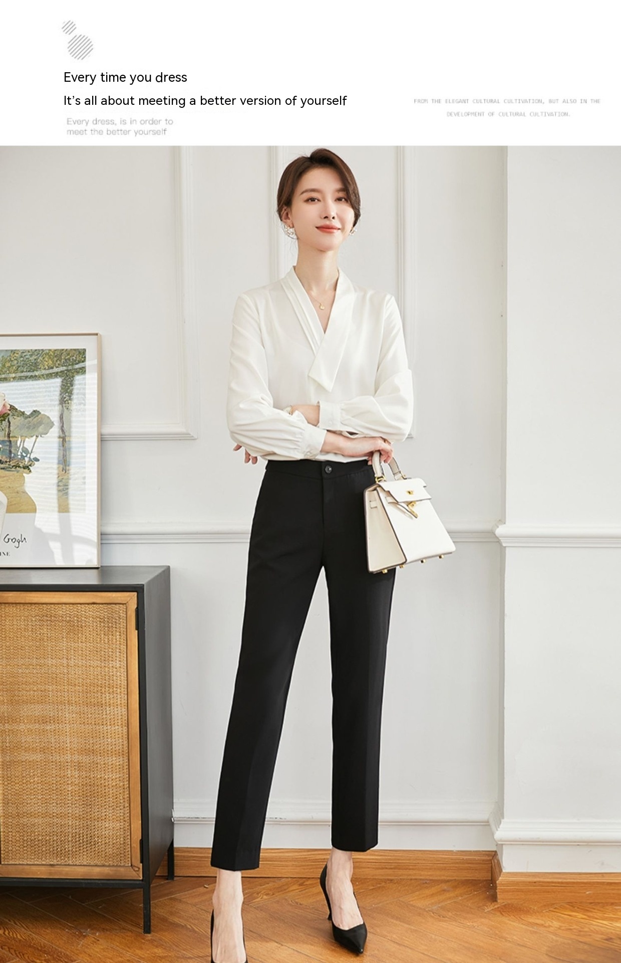 Commuter Long Sleeve Loose V-neck Design Sense Business Wear Overalls - Image 8