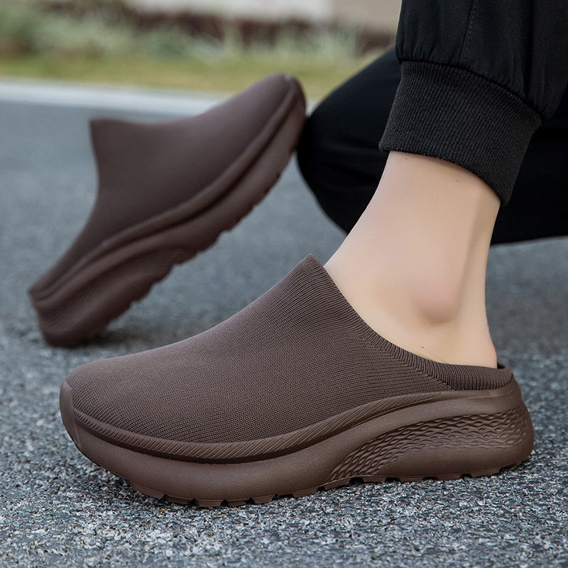 Large Double-layer Flyknit Breathable Casual Shoes With Thickened Non-slip Sole - Image 3