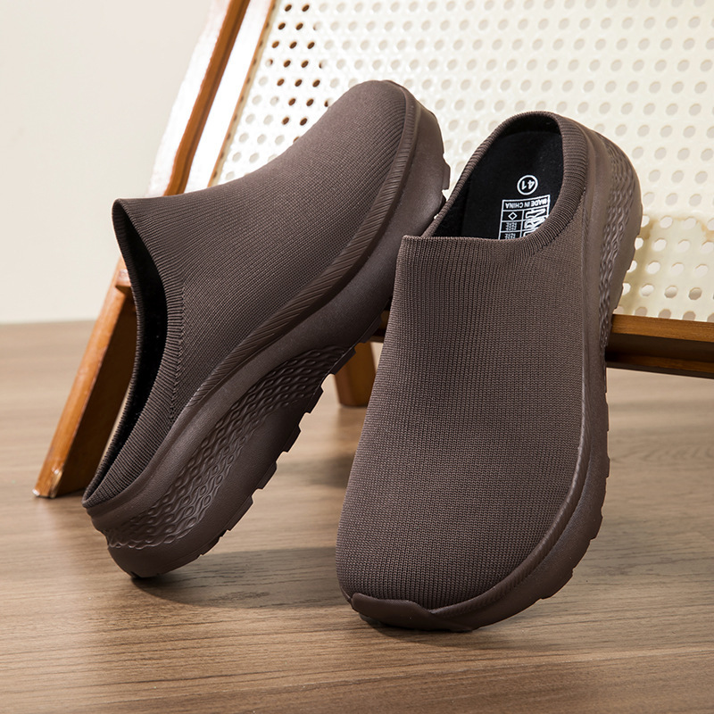 Large Double-layer Flyknit Breathable Casual Shoes With Thickened Non-slip Sole - Image 9